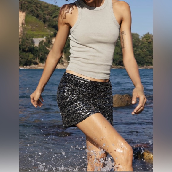 ZARA Washed Rib Tank Top - Picture 3 of 12